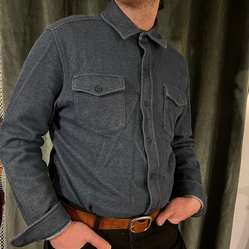 Men's Denim Button-Up Shirt